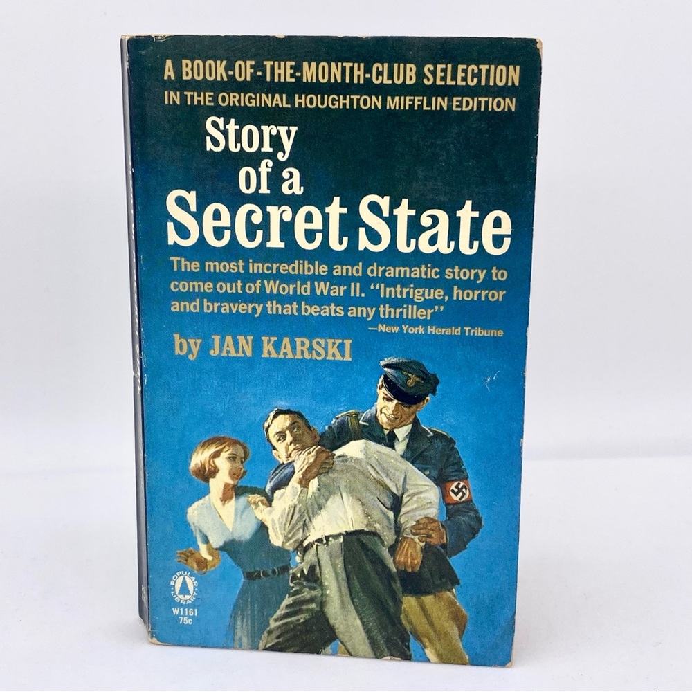 Story Of A Secret State By Jan Karski 1st Popular Library Edition Paperback 1944